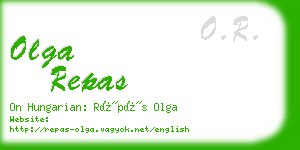 olga repas business card